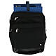 Shoulder bag for mass kit waterproof black fabric and blue moiré s1
