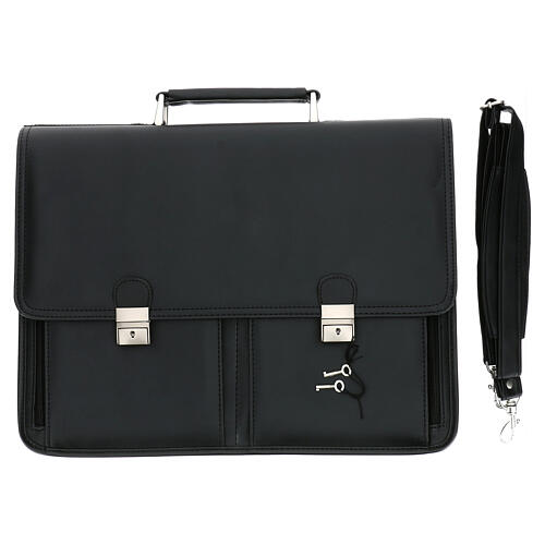 Mass kit with briefcase in black eco-leather, red interior 12