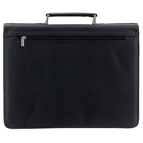Briefcase with mass kit in black artificial leather and red lining 13