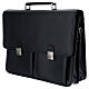 Briefcase with mass kit in black artificial leather and red lining s11