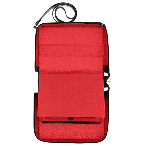 Mass kit with leather case, red jacquard fabric 9