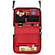Leather shoulder bag with red Jacquard lining and travel mass kit s1