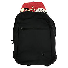 Mass kit backpack with red jacquard interior