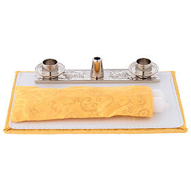 Borsa a cartella per celebrazioni con jacquard giallo s8