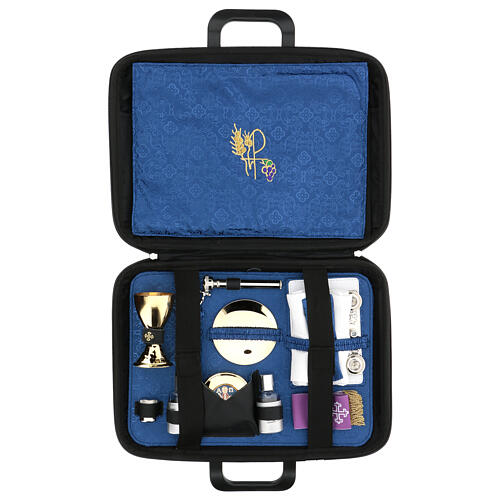 Mass kit with blue moire lined case 1