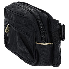 Mass kit leather bum bag, lined with red satin s11