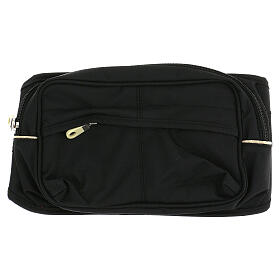 Mass kit leather bum bag, lined with red satin s12