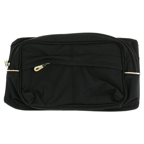 Mass kit leather bum bag, lined with red satin 12