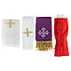 Bolsa tiracolo para celebração litúrgica interior tecido jacquard vermelho s8