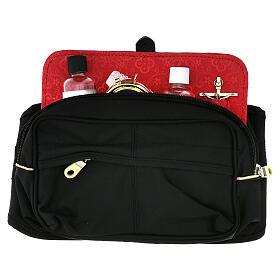 Bum bag with mass kit and red Jacquard lining s1