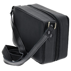 Mass kit leather bag, lined with blue satin s8