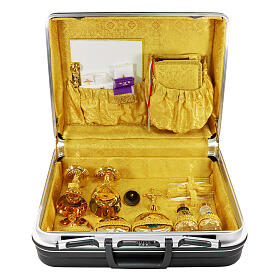 ABS mass celebration briefcase with yellow jacquard lining