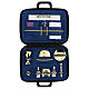 Briefcase with travel mass kit, blue satin s1