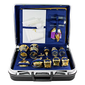 Mass kit briefcase in ABS and blue silk