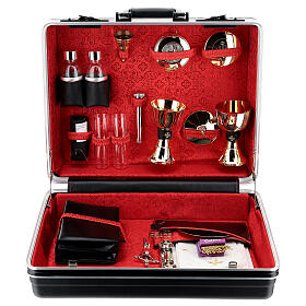 Malas de Celebração: Mala para celebração eucarística em material ABS forrado jacquard vermelho