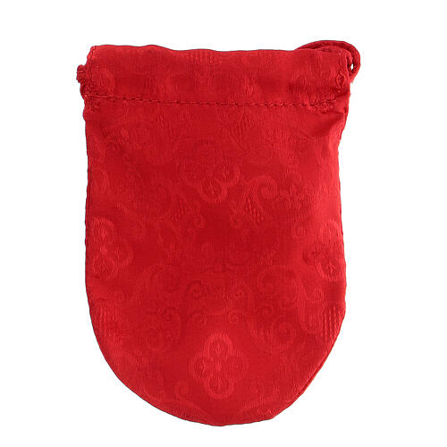 Bolsa para viático de Jacquard rojo relicario 5 cm 6