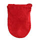 Bolsa para viático tecido Jacquard vermelho com caixa de hóstias 5 cm s6