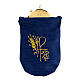 Viaticum burse in blue Jacquard fabric 3 in pyx s1