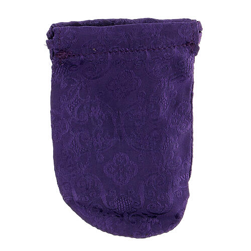 Etui fűr Versehpatene aus lila Jacquard-Stoff mit 5.3 cm Versehpatene 6