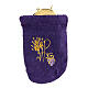 Viaticum burse in purple Jacquard fabric 3 in pyx s1