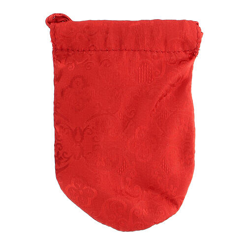 Sachet pour viatique en jacquard couleur rouge custode à hosties 8 cm 6
