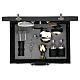 Travel mass kit black briefcase with gray fabric interior s3