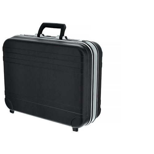 Travel mass kit suitcase in black abs with red interior 14