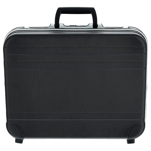 Travel mass kit suitcase in black abs with red interior 15