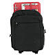 Technical textile backpack with red Jacquard lining and travel mass kit s1
