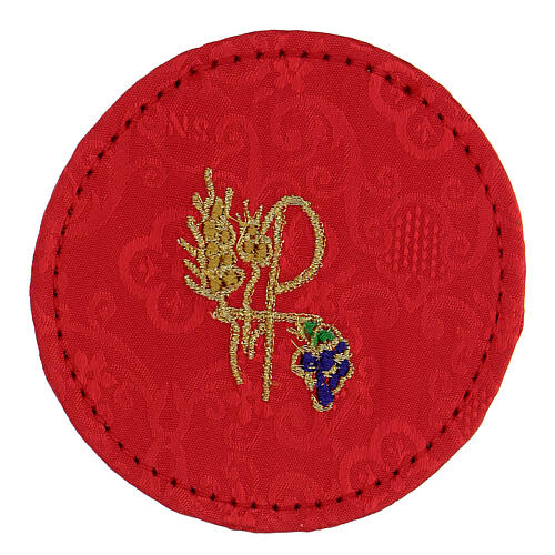 Mochila para celebração eucarística de tecido técnico com interior forrado de Jacquard vermelho, 30x40x7 cm 9