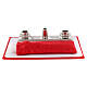 Mochila para celebração eucarística de tecido técnico com interior forrado de Jacquard vermelho, 30x40x7 cm s7
