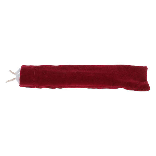 Mala para celebração eucarística preta com interior de tecido macio vermelho, 45x30x12 cm 11