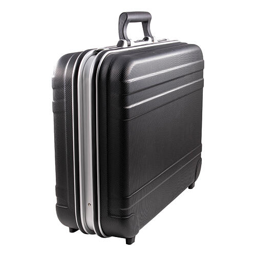 Suitcase for mass celebration in black abs with red interior 3