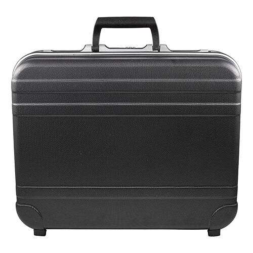 Suitcase for mass celebration in black abs with red interior 4