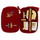 Red brocade case for Holy Communion travel kit s2