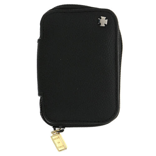 Black leather case with red lining and Holy Communion travel kit 8