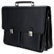 Black briefcase, The Good Shepherd, red Jacquard lining, travel mass kit s16