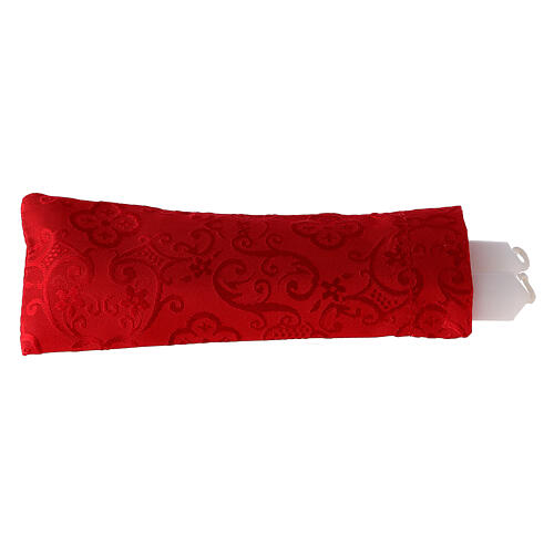 Mala para celebração eucarística preta Bom Pastor com interior de tecido vermelho e objetos litúrgicos, 42x32x10 cm 12