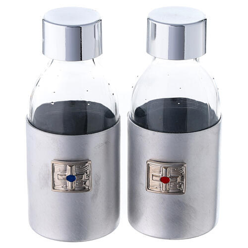 Bolso celebración de verdadero cuero negro y jacquard rojo 15x10x15 cm 9