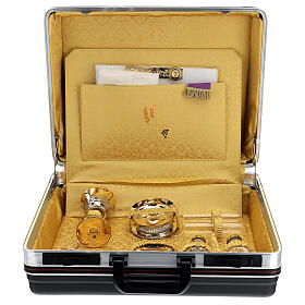 Malas de Celebração: Mala para celebração eucarística material ABS e tecido Jacquard amarelo, 46x38x17 cm