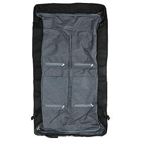 Kleidersack aus schwarzem technischen Gewebe, 60x50x10 cm