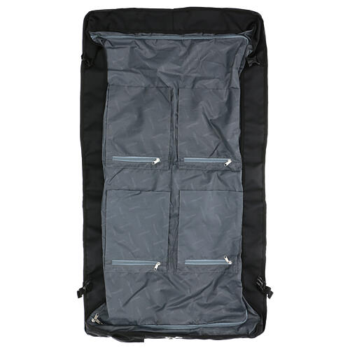 Kleidersack aus schwarzem technischen Gewebe, 60x50x10 cm 2