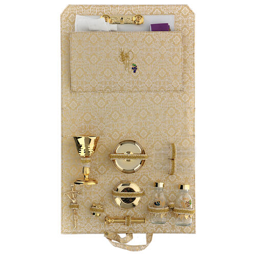 Trolley do celebracji z abs i złotym żakardem, 35x55x20 cm 2