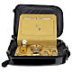 Travel mass kit trolley with abs wheels and yellow jacquard 35x55x20 cm s1