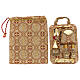 Travel mass kit bag of golden brocade, 30x35x10 cm s1