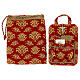 Travel mass kit bag with red brocade cord 30x35x10 cm s2