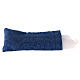 Bolsa tiracolo couro natural e tecido Jacquard azul, 32x24x11 cm s10