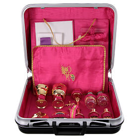 Mass kit suitcase for celebration abs and crimson fabric 50x40x20 cm
