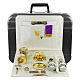 Abs and white jacquard mass kit suitcase 45x40x20 cm s1
