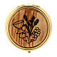 Pyx for consecrated hosts of 2 in diameter, chalice on olivewood plate s1